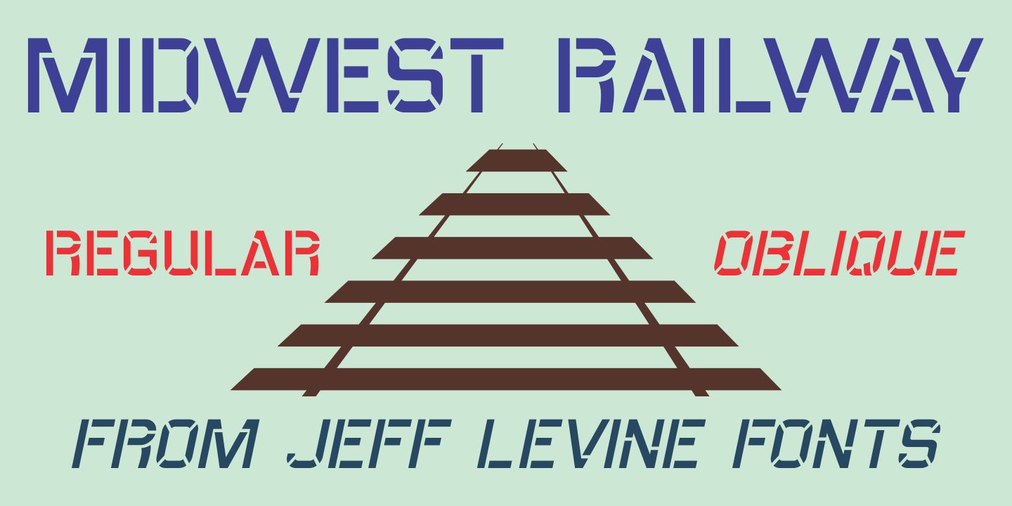 Пример шрифта Midwest Railway JNL